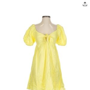 Wild Fable Sunny Yellow Tie-Front Dress